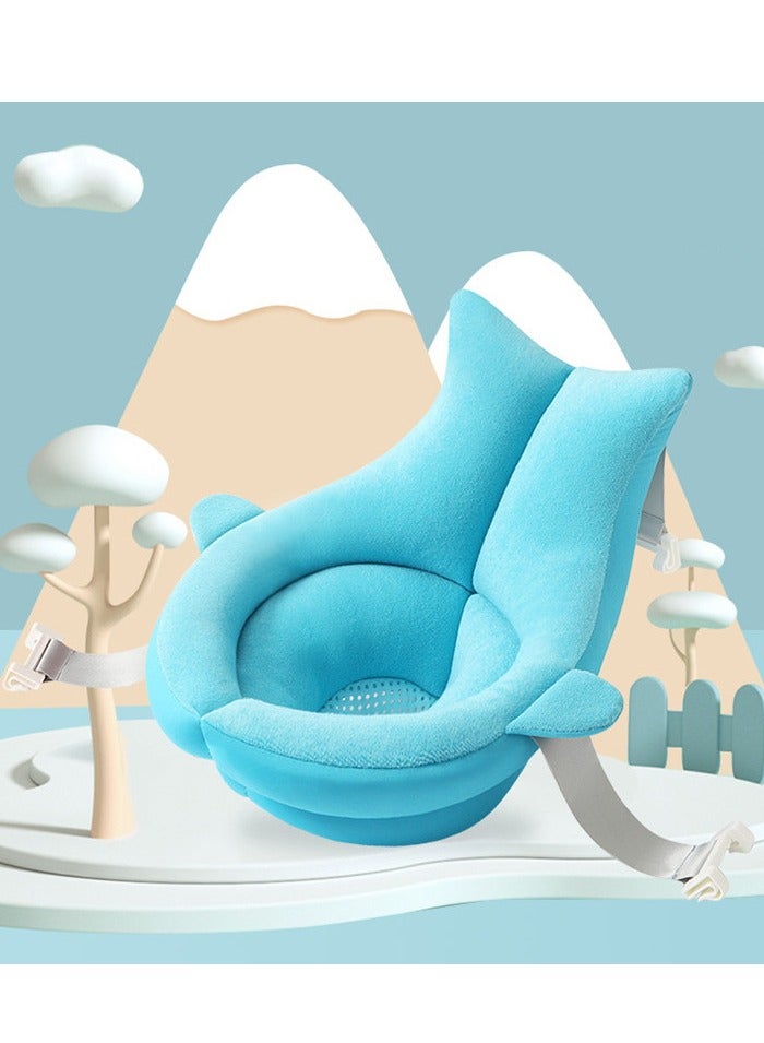 Baby Bath Tub, Whimsical Ocean Design Non-slip Bath Seat, Makes Toddler Bath time Fun, Moby Blue - Image 2